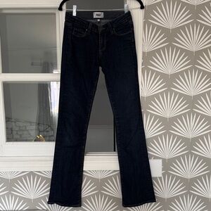 PAIGE Women's Dark Blue Boot Cut Jeans